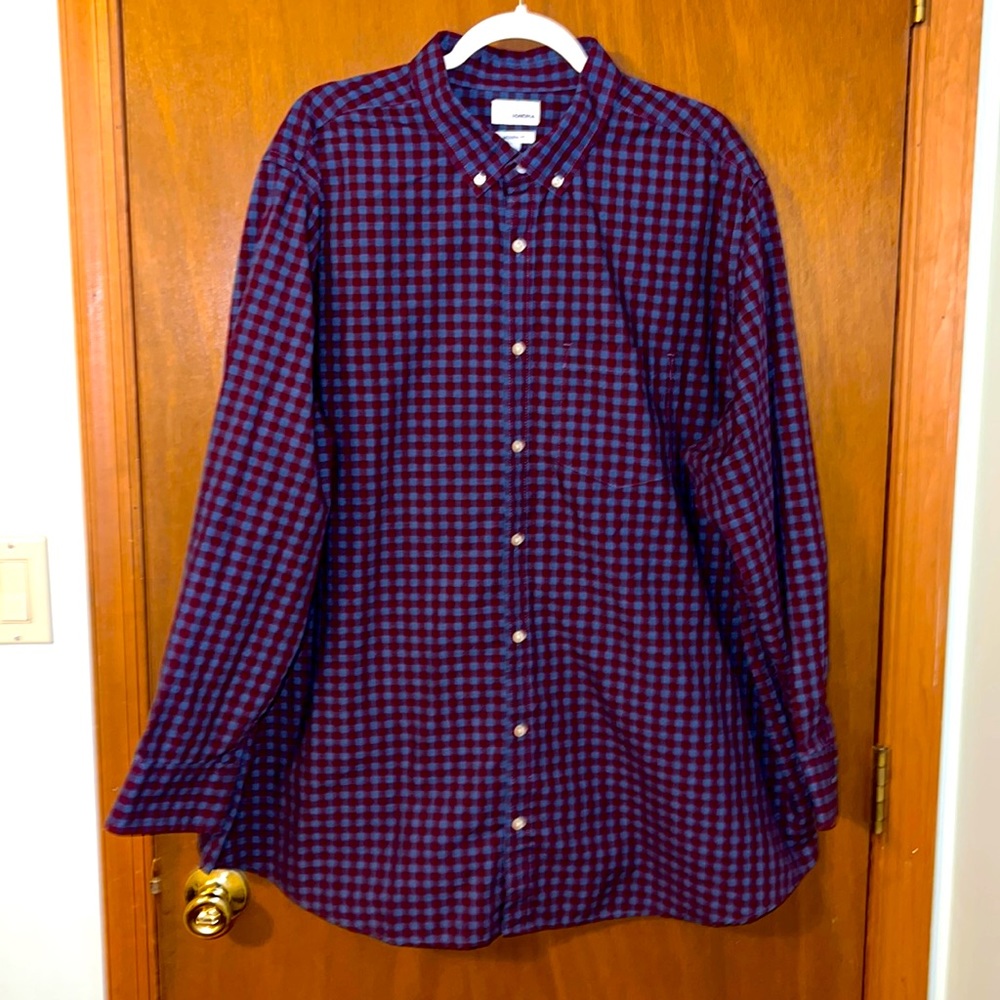 Sonoma Mens Maroon and Blue Button down